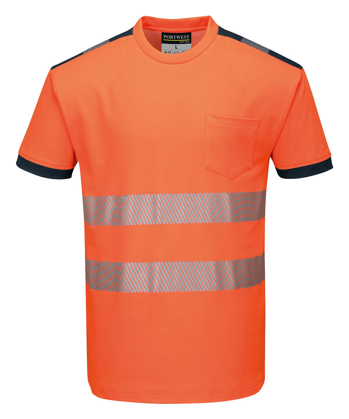 Stuttermabolur Portwest PW421 – Orange/Black – 4XL