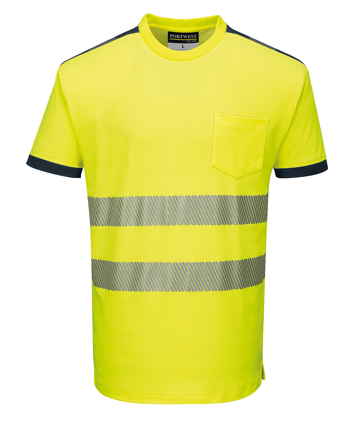 Stuttermabolur Portwest PW421 – Yellow/Black – 4XL