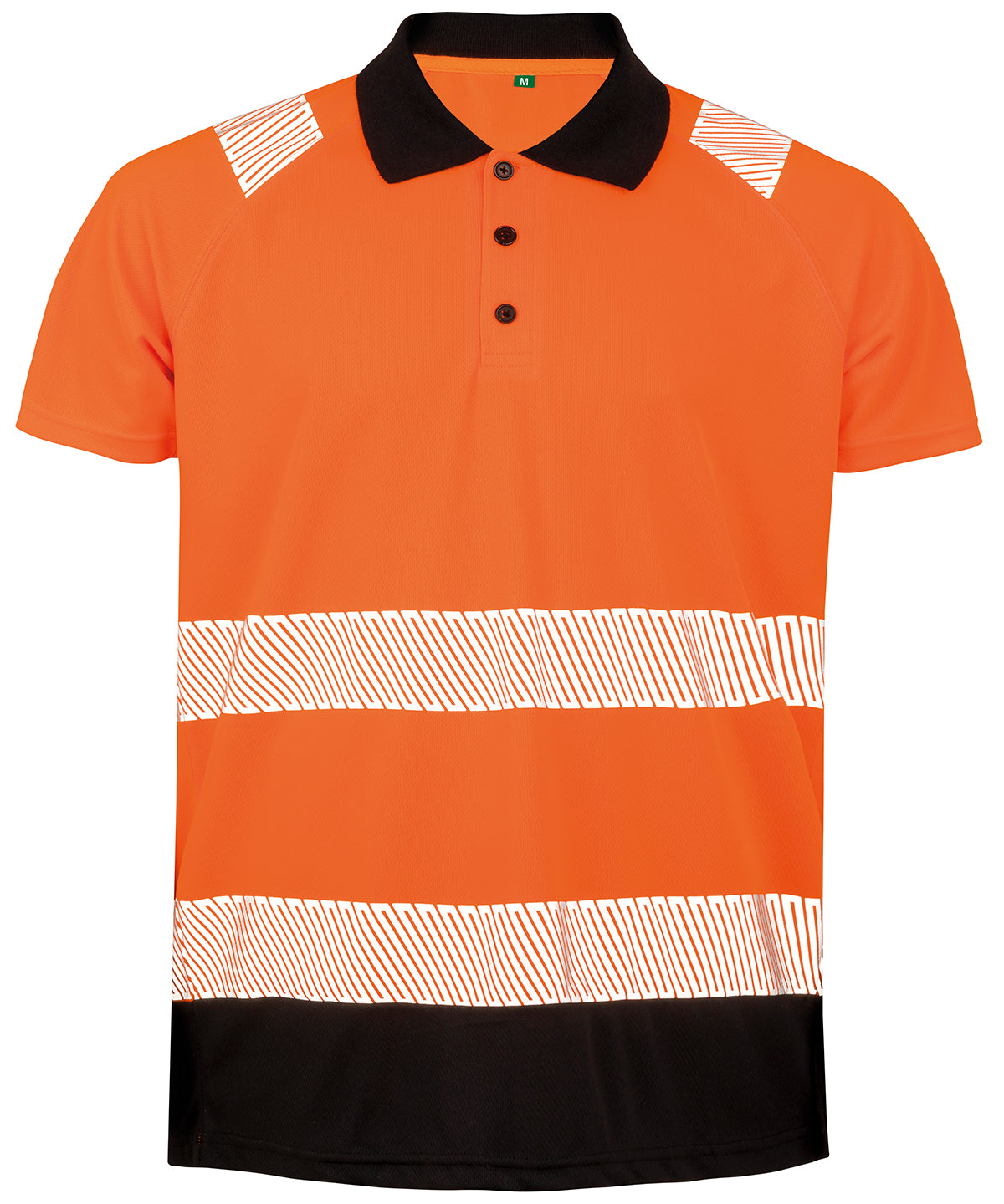 Pólóbolur Result Recycled R501X – Fluorescent Orange/Black* – 4XL/5XL
