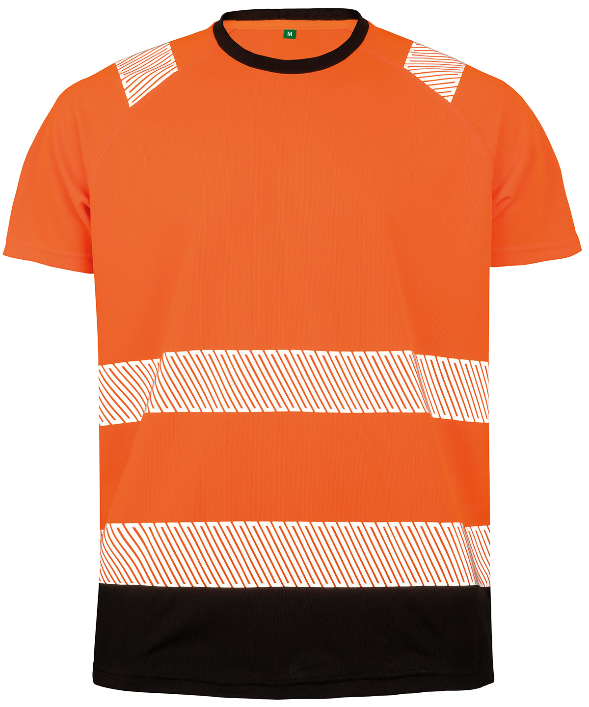 Stuttermabolur Result Recycled R502X – Fluorescent Orange/Black – 4XL/5XL