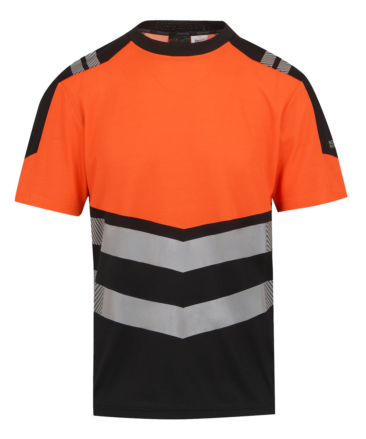 Stuttermabolur Regatta High Visibility RG481 – Black/Orange – 4XL