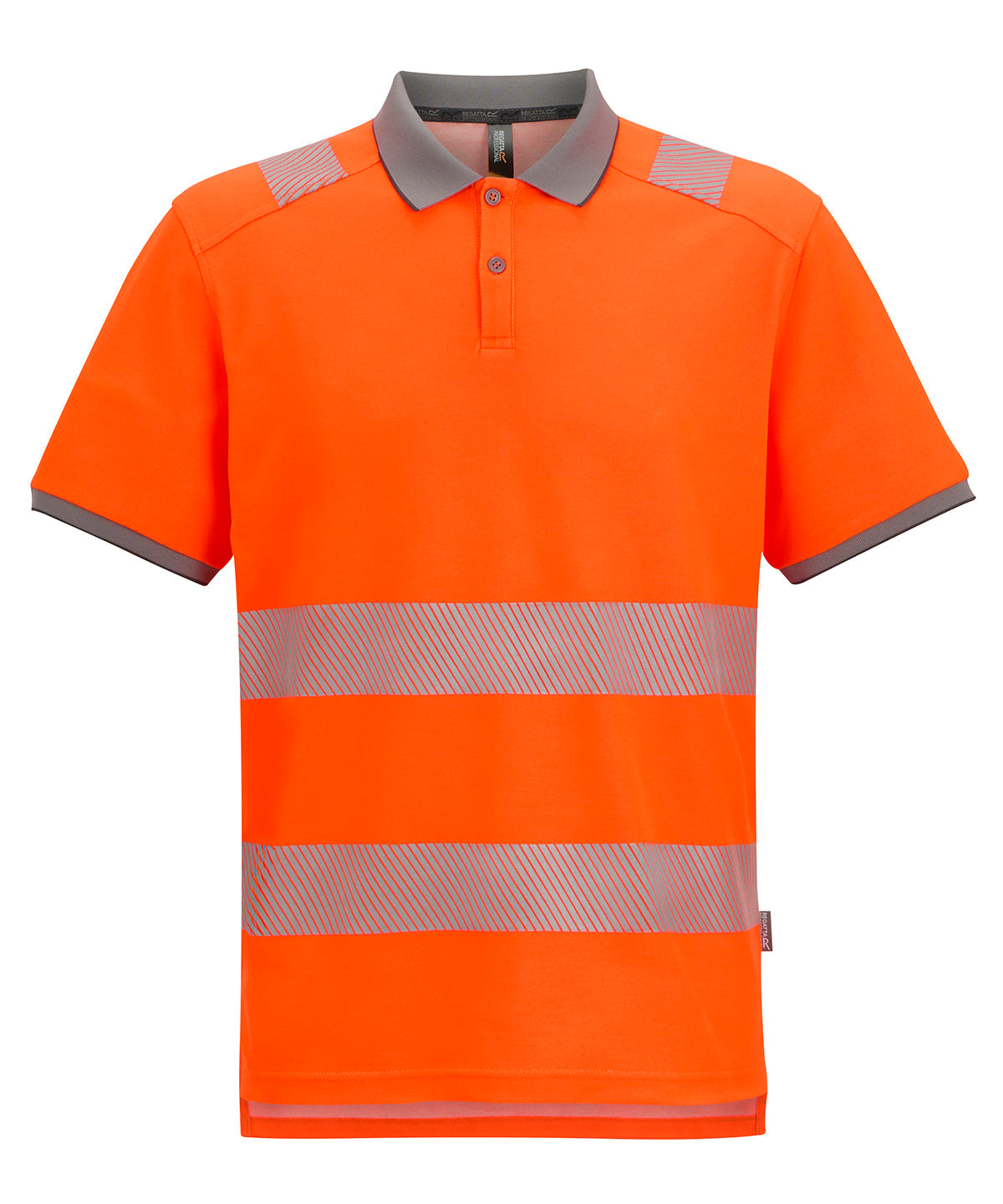 Pólóbolur Regatta High Visibility RG492 – Black/Orange – 4XL