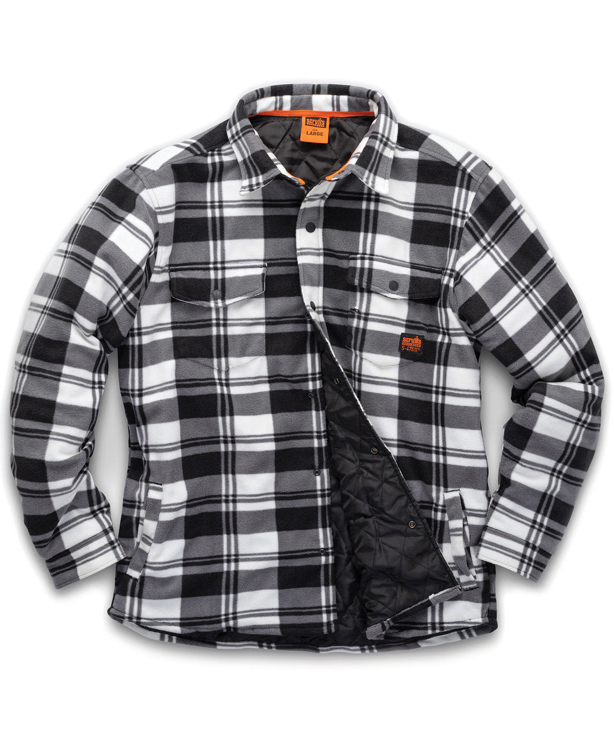 Skyrta Scruffs SH053 – Black/White – 2XL
