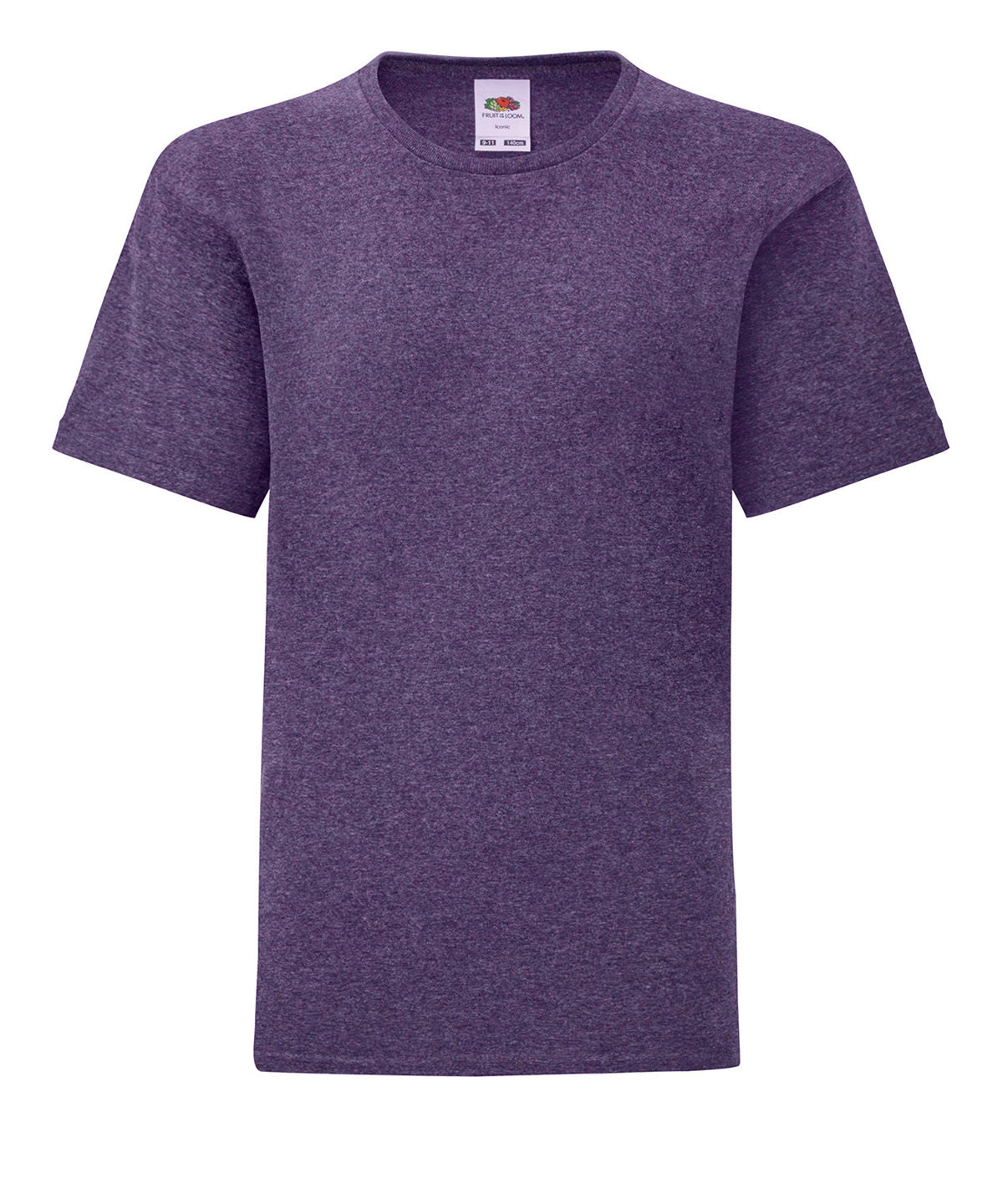 Stuttermabolur Fruit of the Loom SS023 – Heather Purple – 14/15 Years