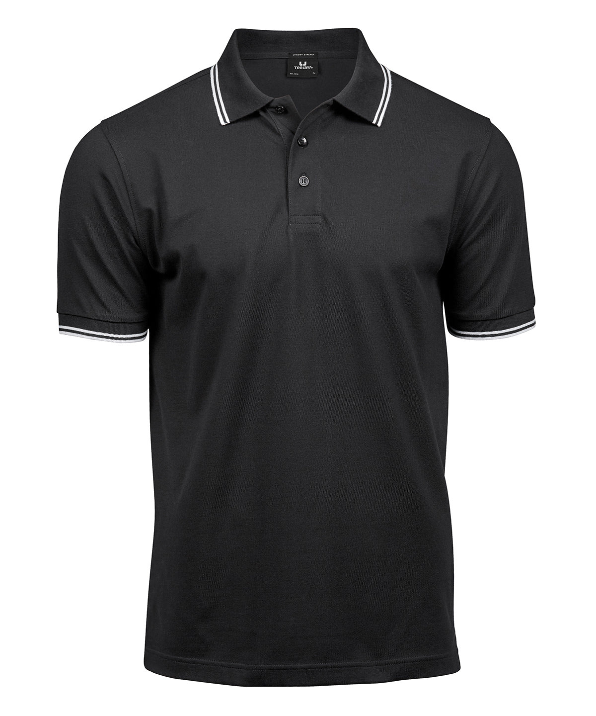 Pólóbolur Tee Jays TJ032 – Black/White – 3XL