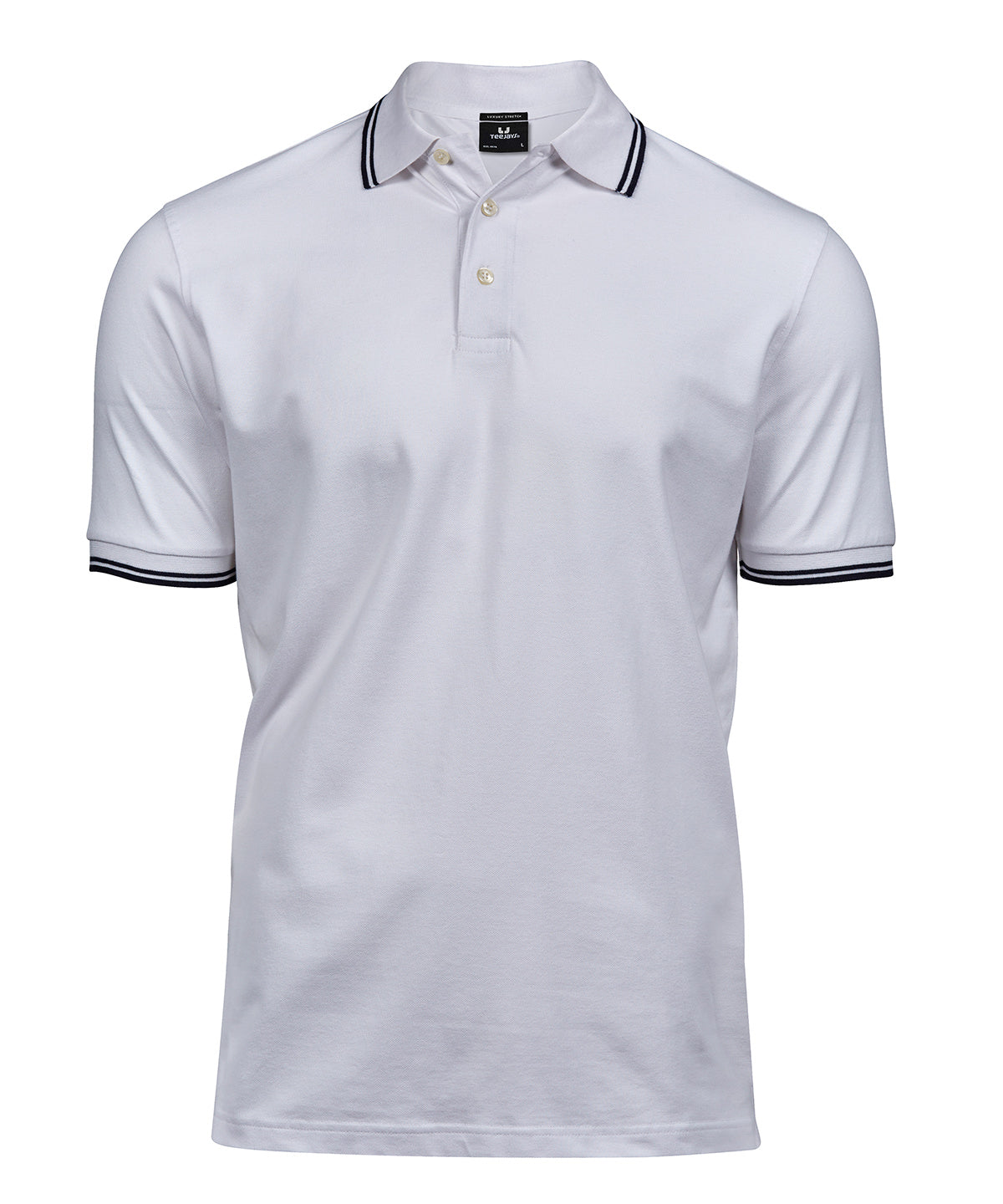 Pólóbolur Tee Jays TJ032 – White/Navy – 3XL