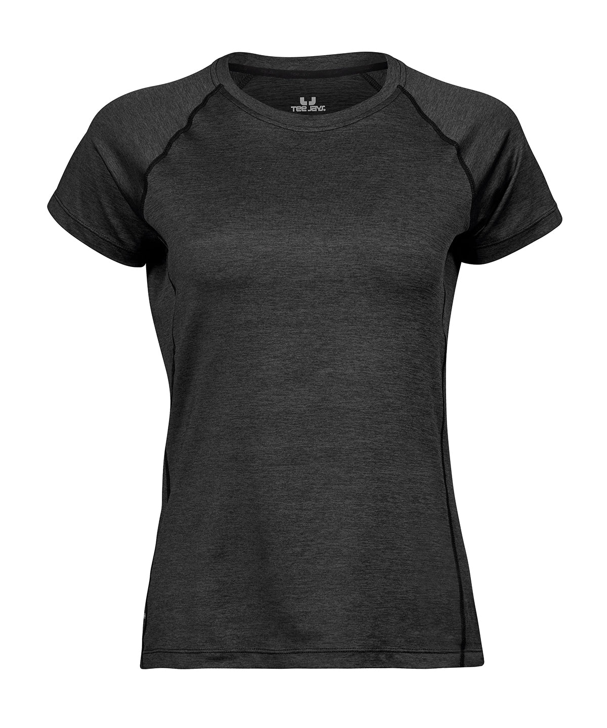 Stuttermabolur Tee Jays TJ073 – Black Melange – 2XL