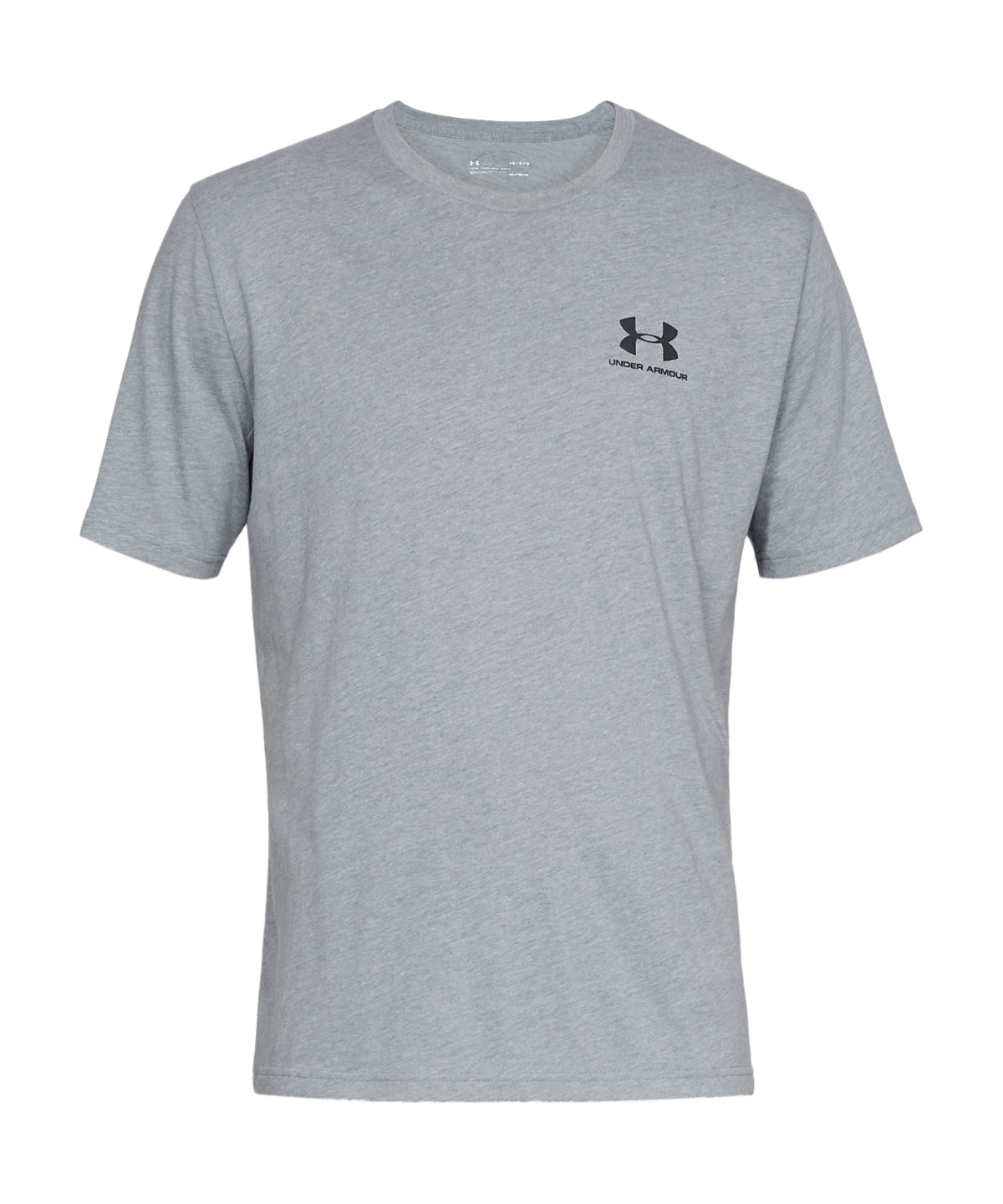 Stuttermabolur Under Armour UA079 – Steel Light Heather/Black – 3XL