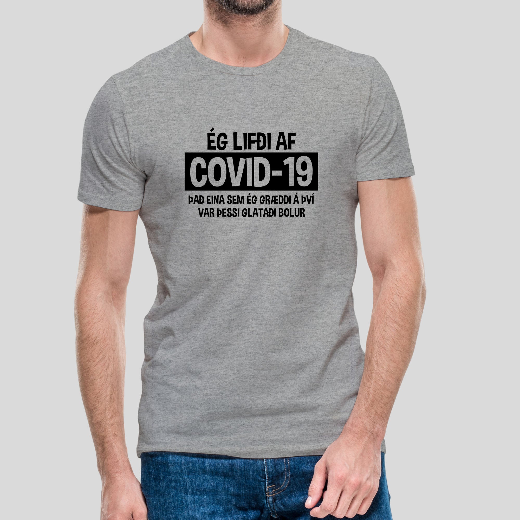 ÉG LIFÐI AF - COVID - stuttermabolur