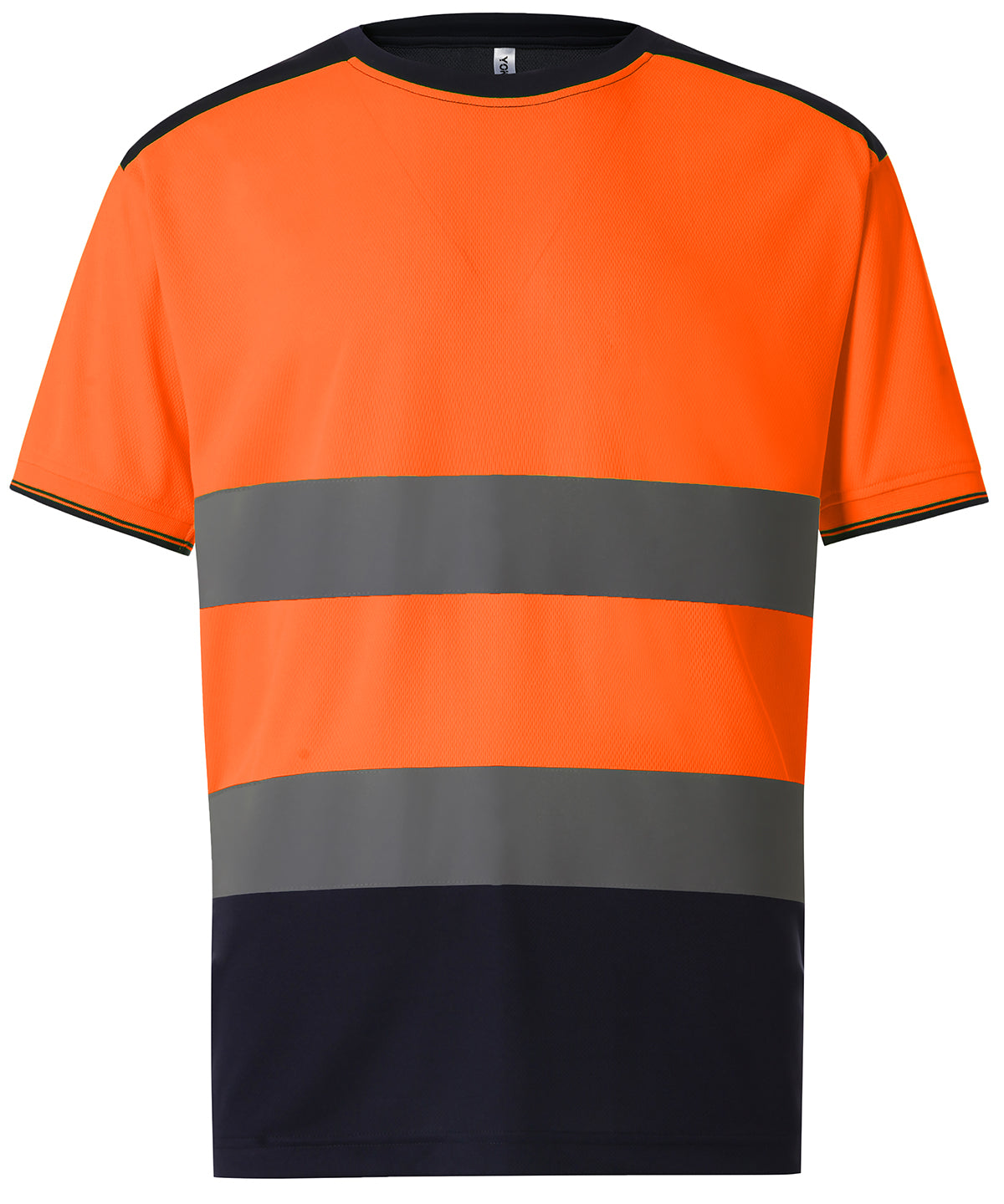Stuttermabolur Yoko YK034 – Orange/Navy – 3XL