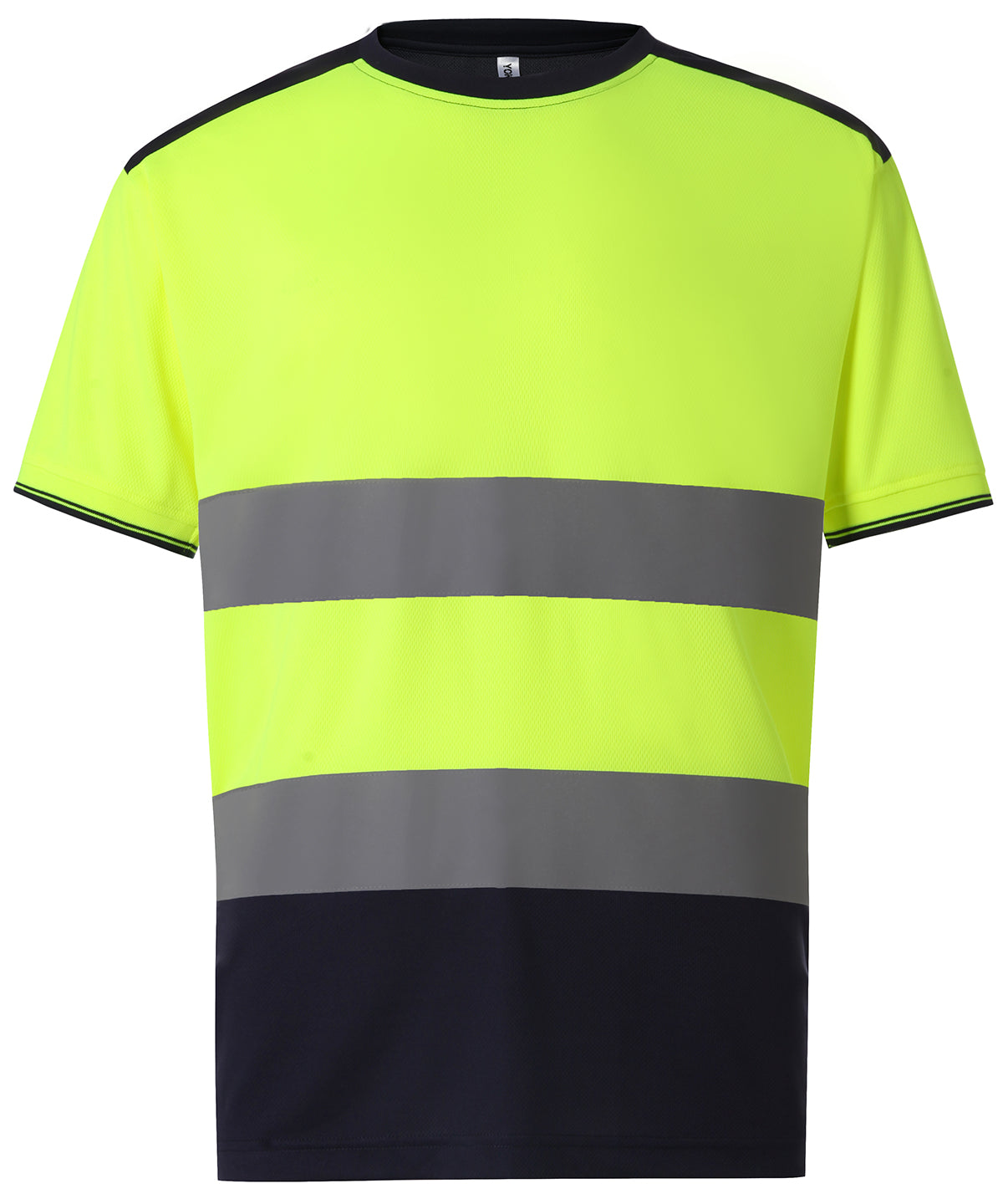 Stuttermabolur Yoko YK034 – Yellow/Navy – 3XL