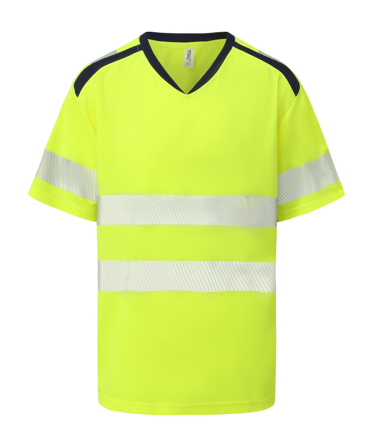 Stuttermabolur Yoko YK054 – Hi-vis Yellow – 6XL