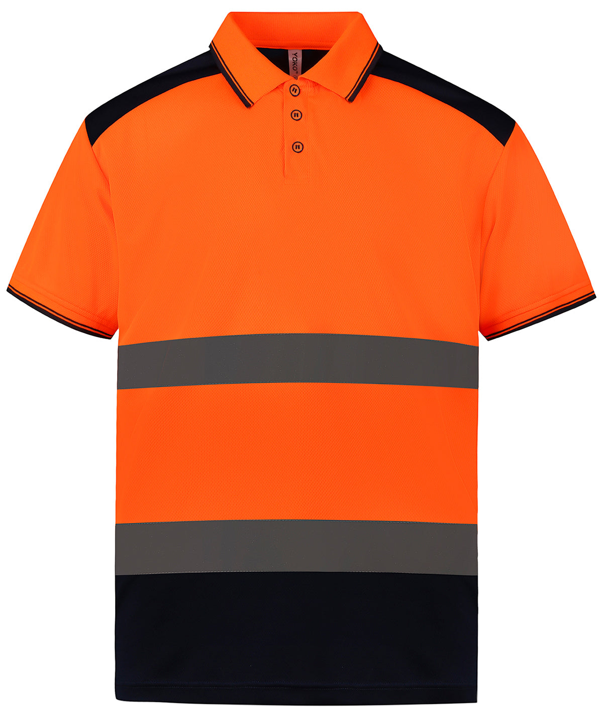 Pólóbolur Yoko YK104 – Orange/Navy – 3XL