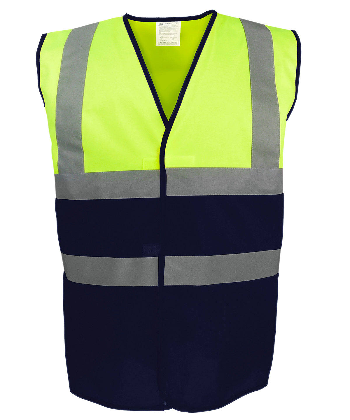 Öryggisvesti Yoko YK107 – Hi-vis Yellow/Navy – 3XL