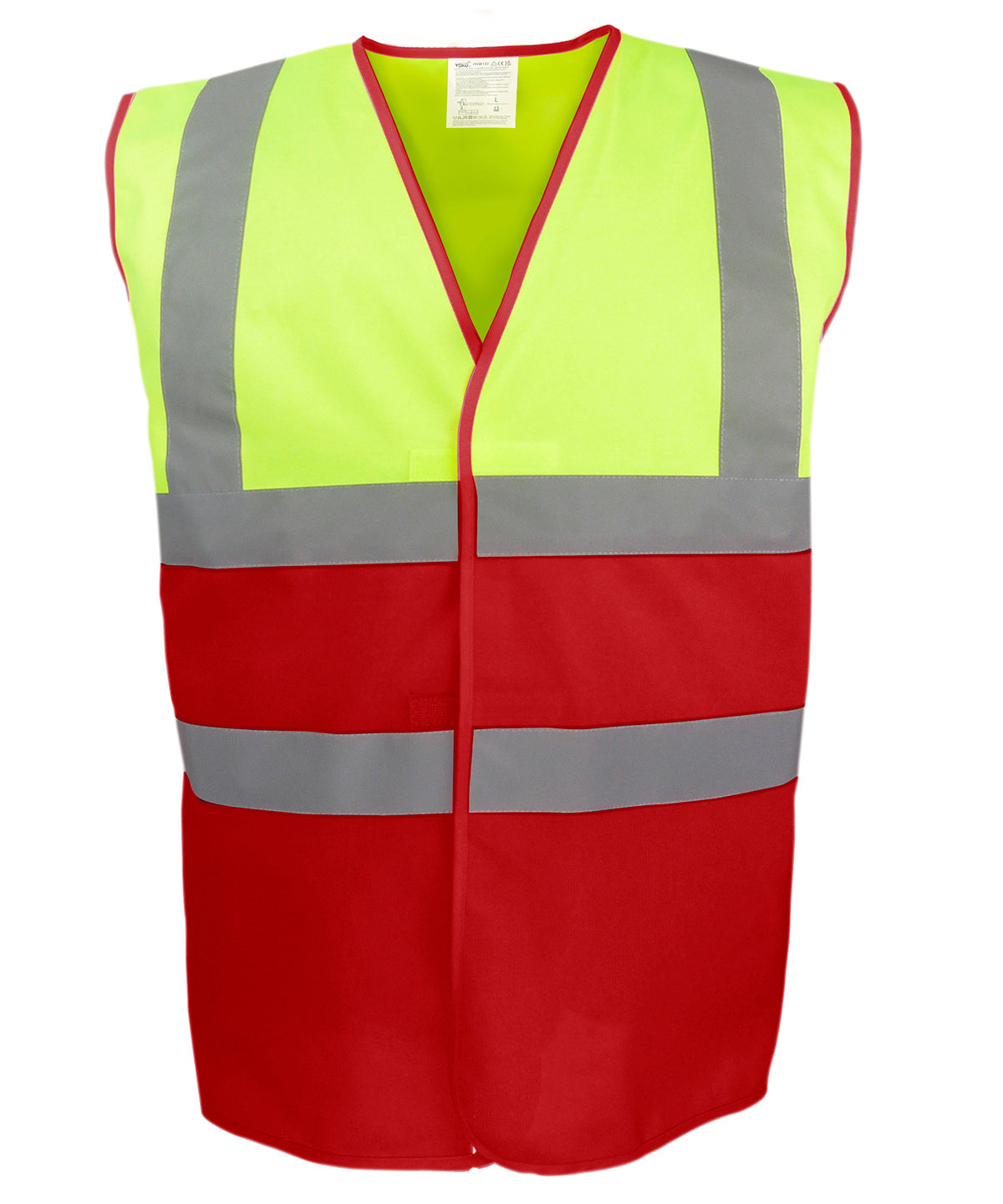 Öryggisvesti Yoko YK107 – Hi-vis Yellow/Red – 3XL