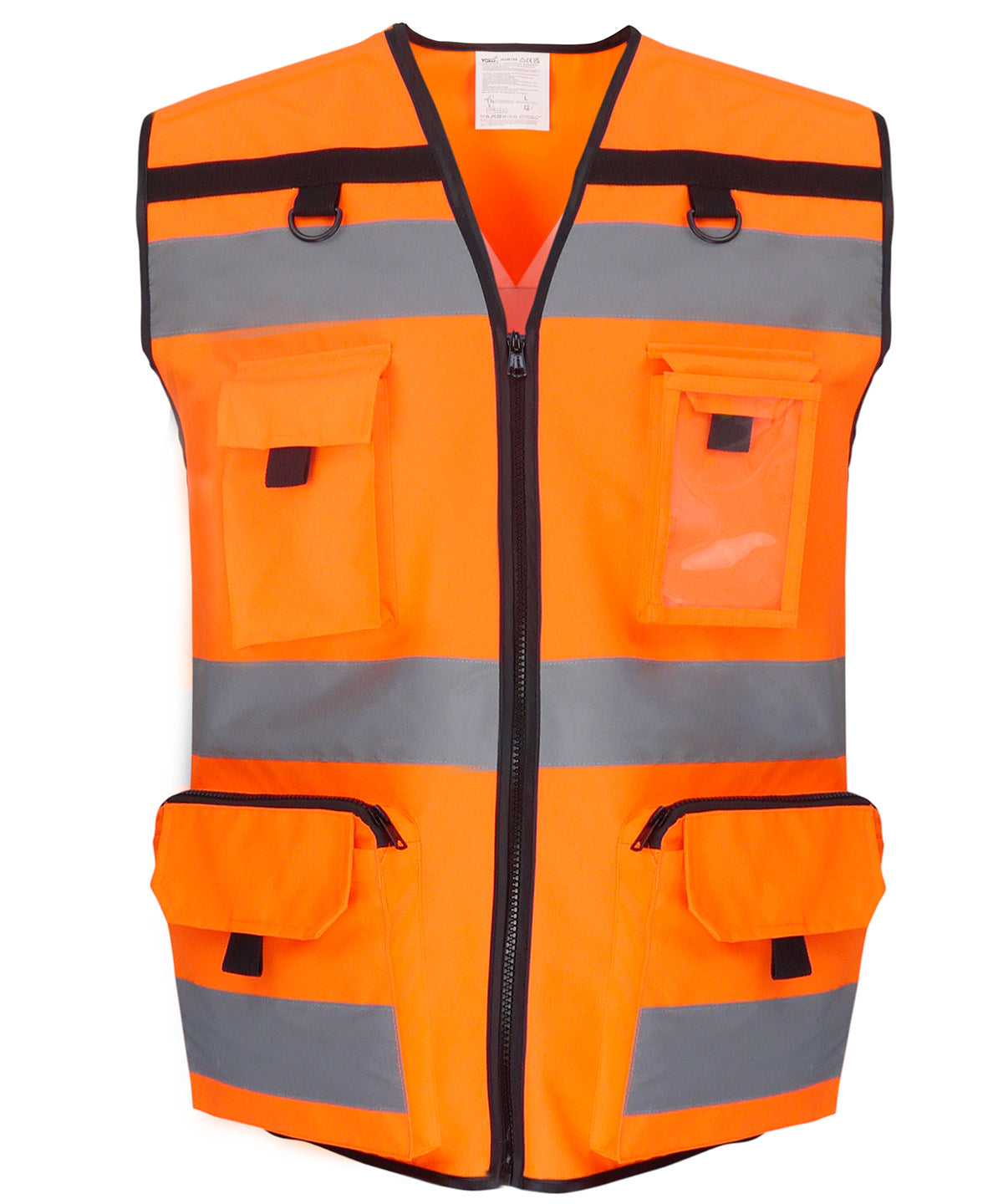 Öryggisvesti Yoko YK108 – Hi-vis Orange – 3XL