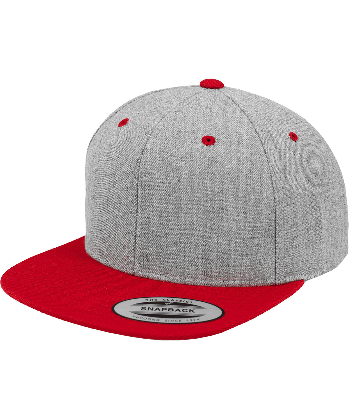 Derhúfa Flexfit by Yupoong YP002 – Heather/Red – One size