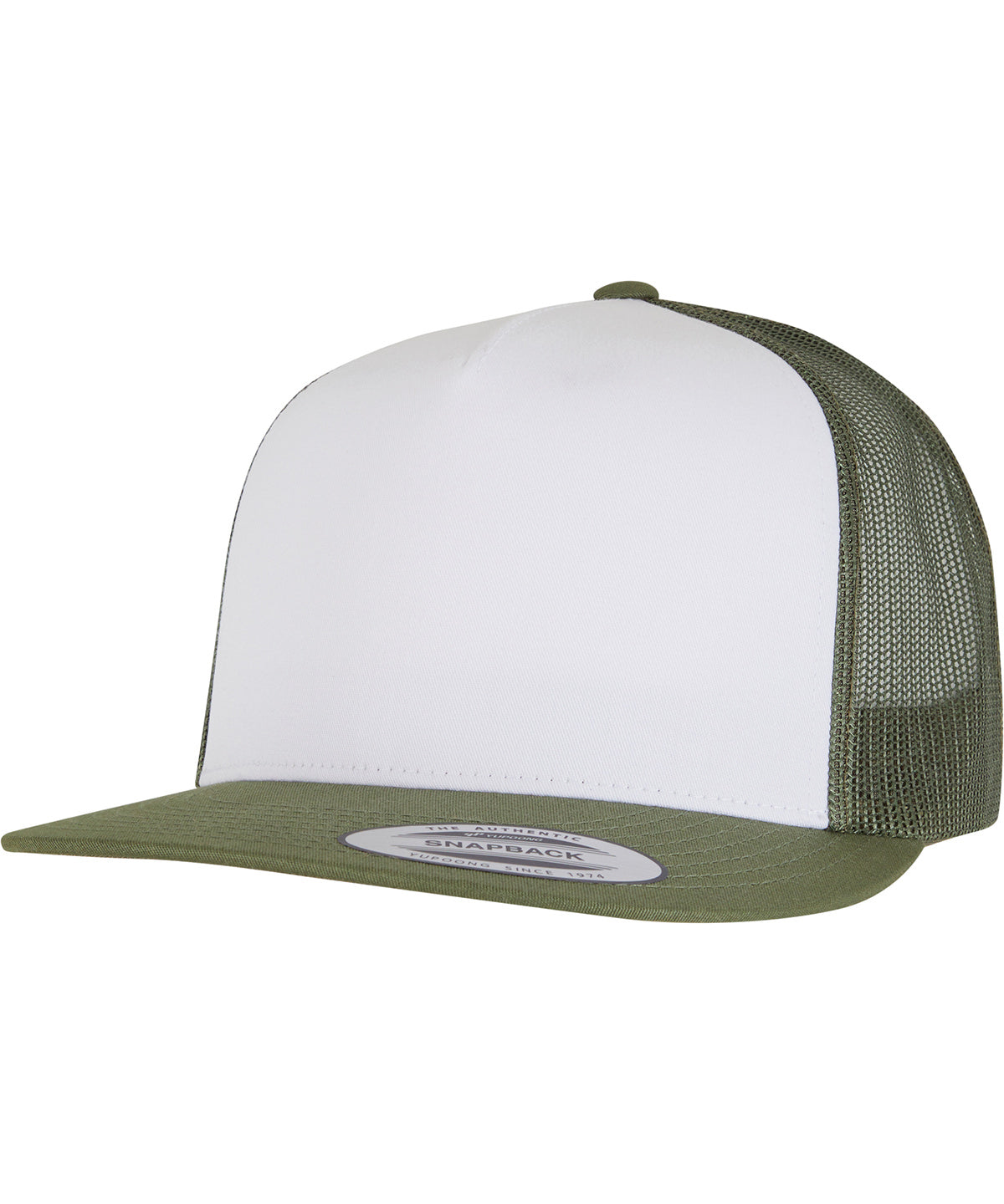 Derhúfa Flexfit by Yupoong YP011 – Olive/White/Loden – One size
