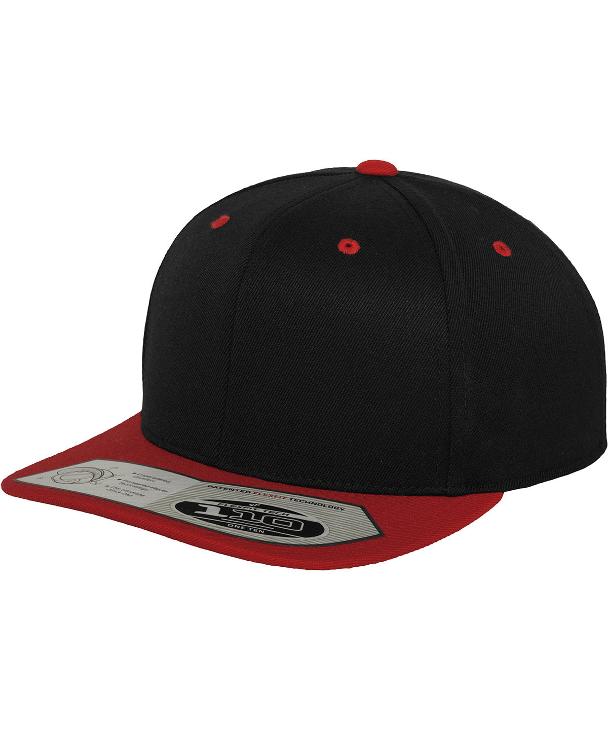 Derhúfa Flexfit by Yupoong YP020 – Black/Red – One size