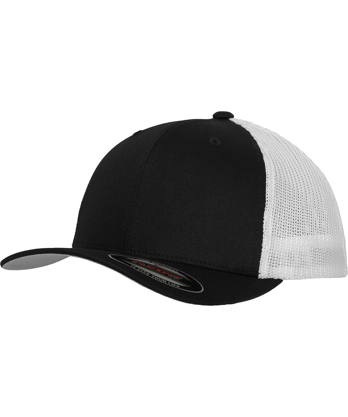 Derhúfa Flexfit by Yupoong YP232 – Black/White – S/M