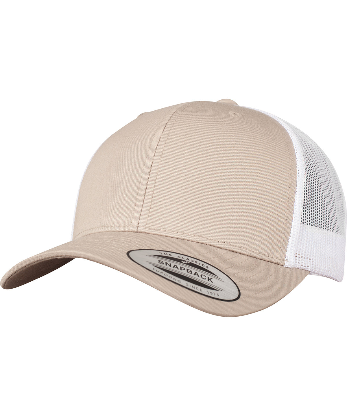 Derhúfa Flexfit by Yupoong YP237 – Khaki/White – One size