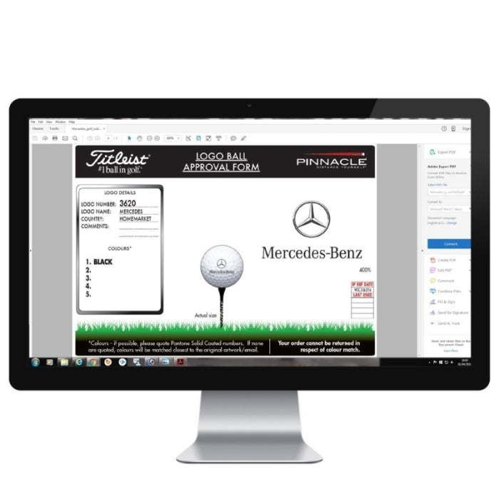 Custom Printed Titleist TruFeel 3 Ball and Gift Box