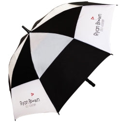 Custom Printed Golf Umbrella with Automatic Vented Canopy and Stormproof Ribs