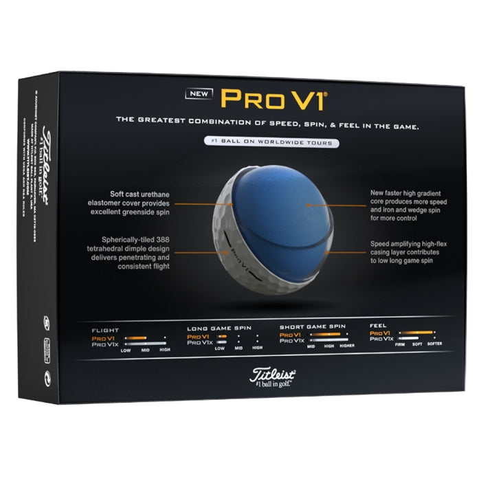 Titleist Pro V1 sérmerktar golfkúlur með lógó