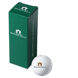 Golfboltaaskja með 3 sérmerktum golfboltum – sérmerkt golfgjafasett