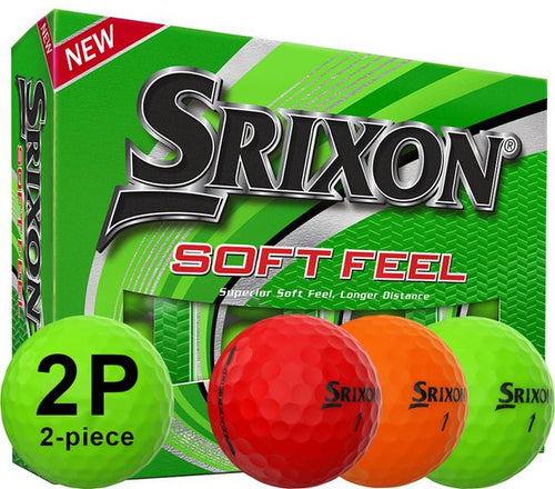 Srixon Soft Feel Brite – matt rauðir – sérmerktir golfboltar