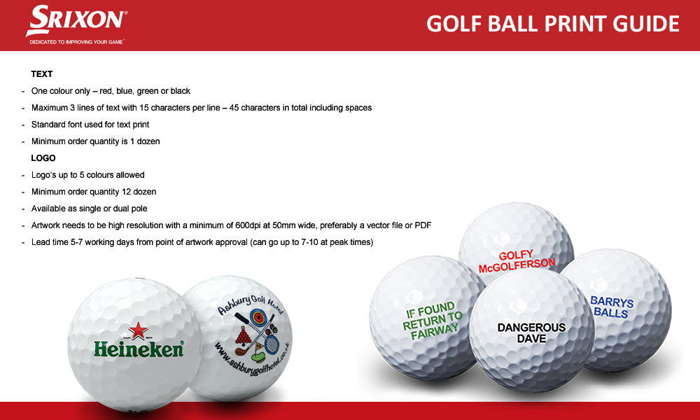 Srixon AD333 Golf Balls with Text Personalisation