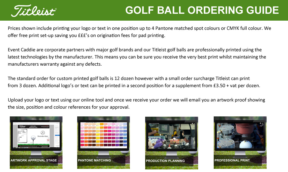 Custom Printed Titleist Pro V1 3 Ball and Gift Box
