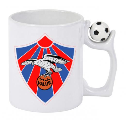 11oz fótbolta bolli - með eigin mynd eða texta