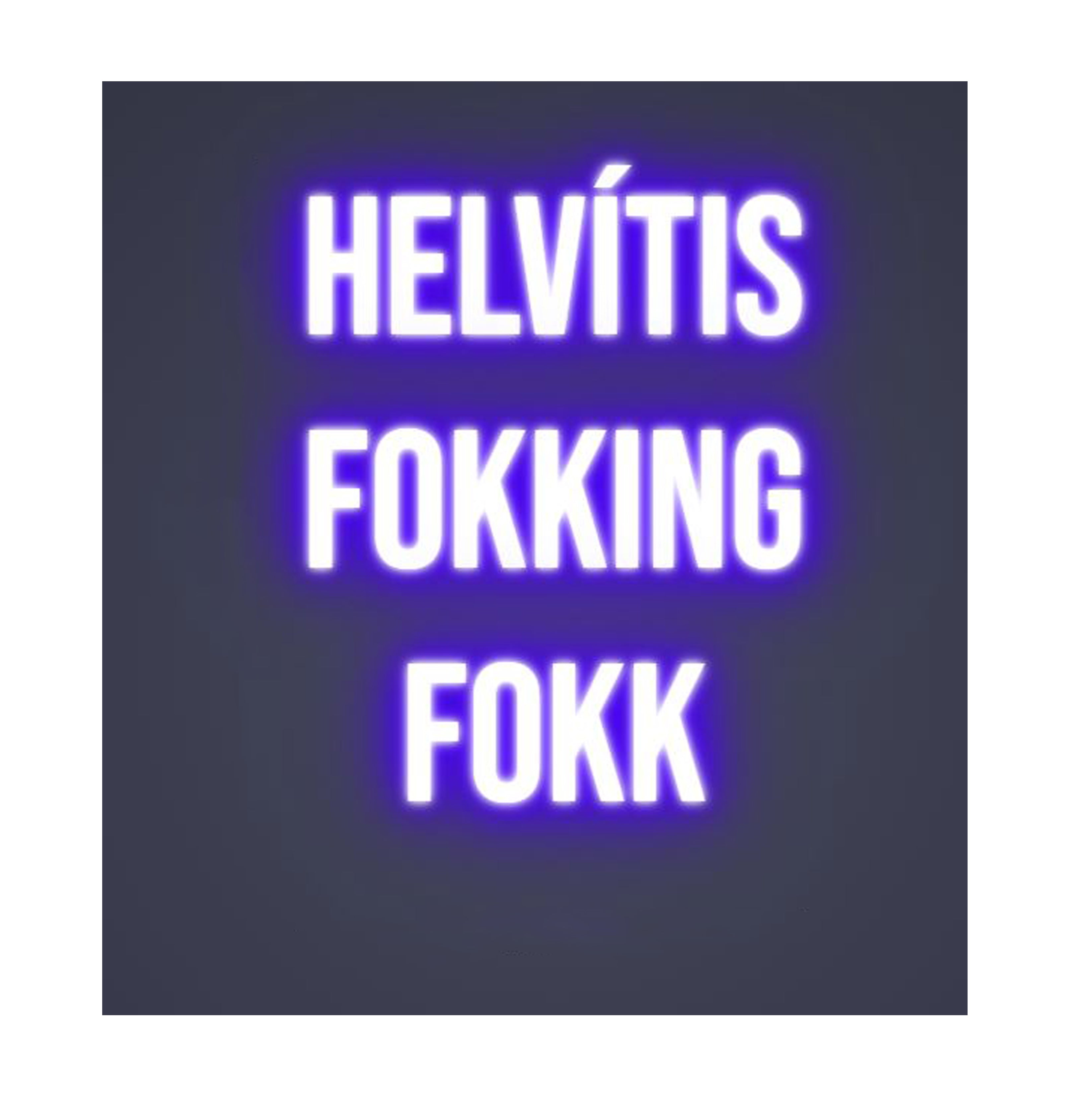 Helvítis fokking fokk - Neonskilti