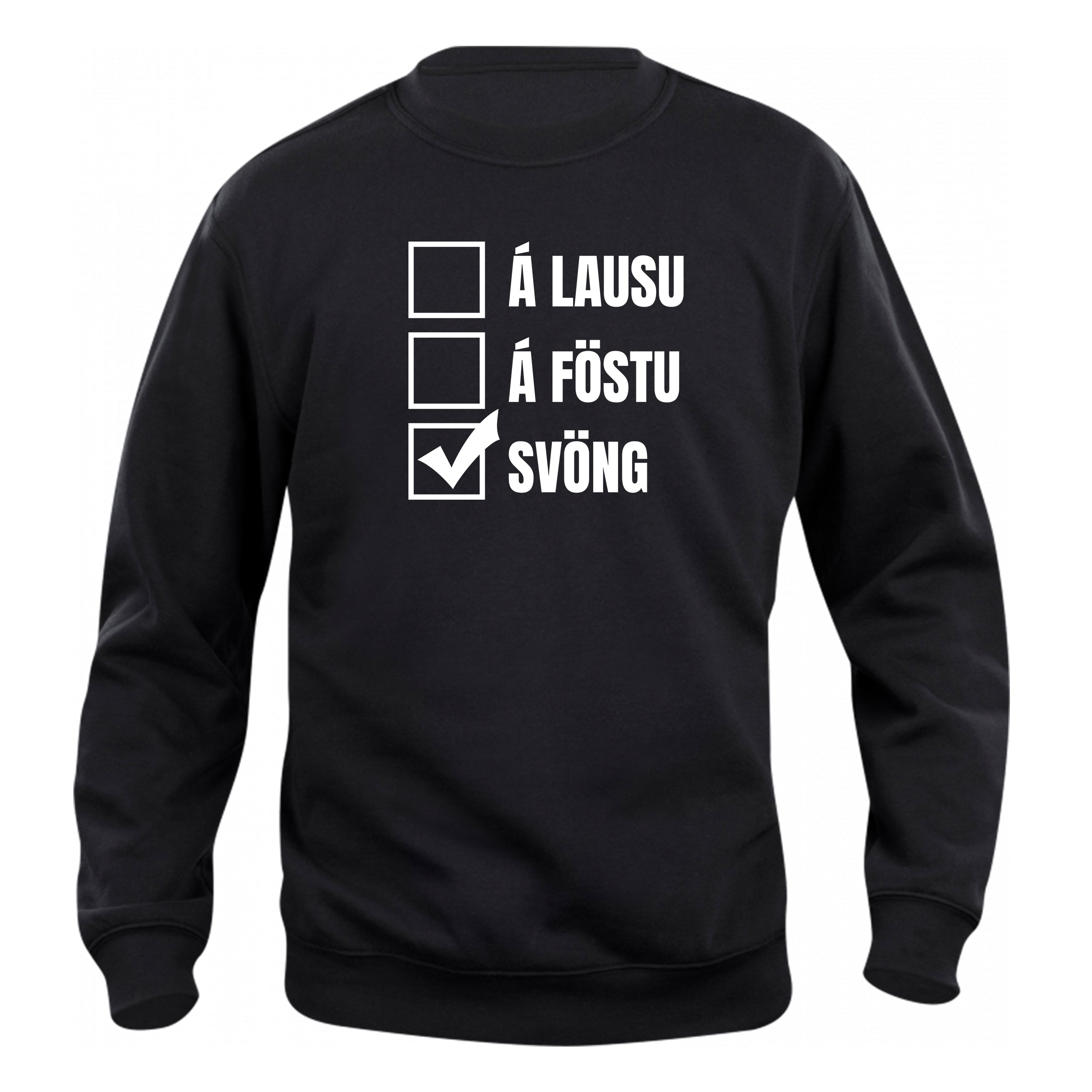 Á LAUSUÁ FÖSTU SVÖNG - Peysa - Svört