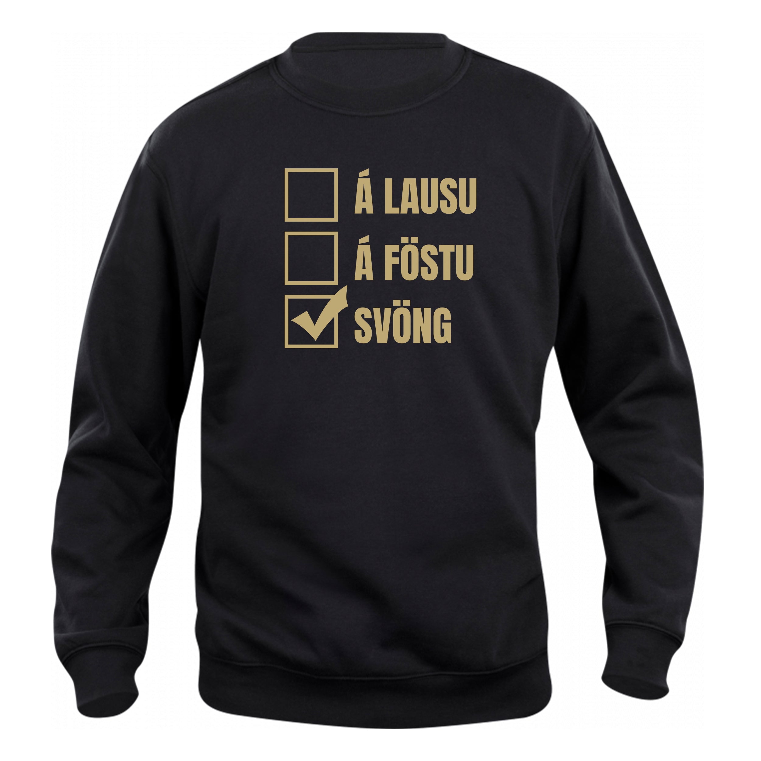 Á LAUSUÁ FÖSTU SVÖNG - Peysa - Svört