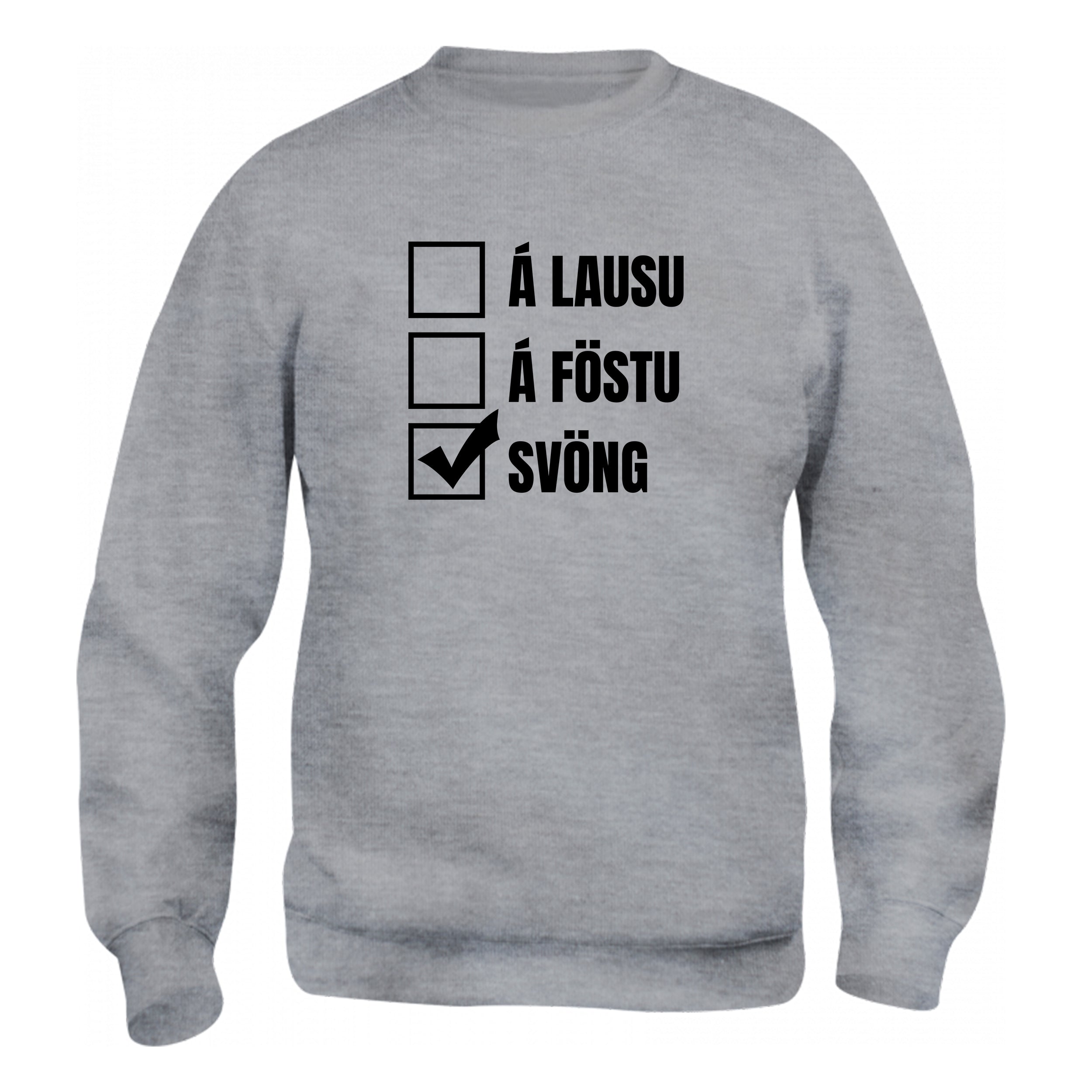 Á LAUSUÁ FÖSTU SVÖNG - Peysa - Grá