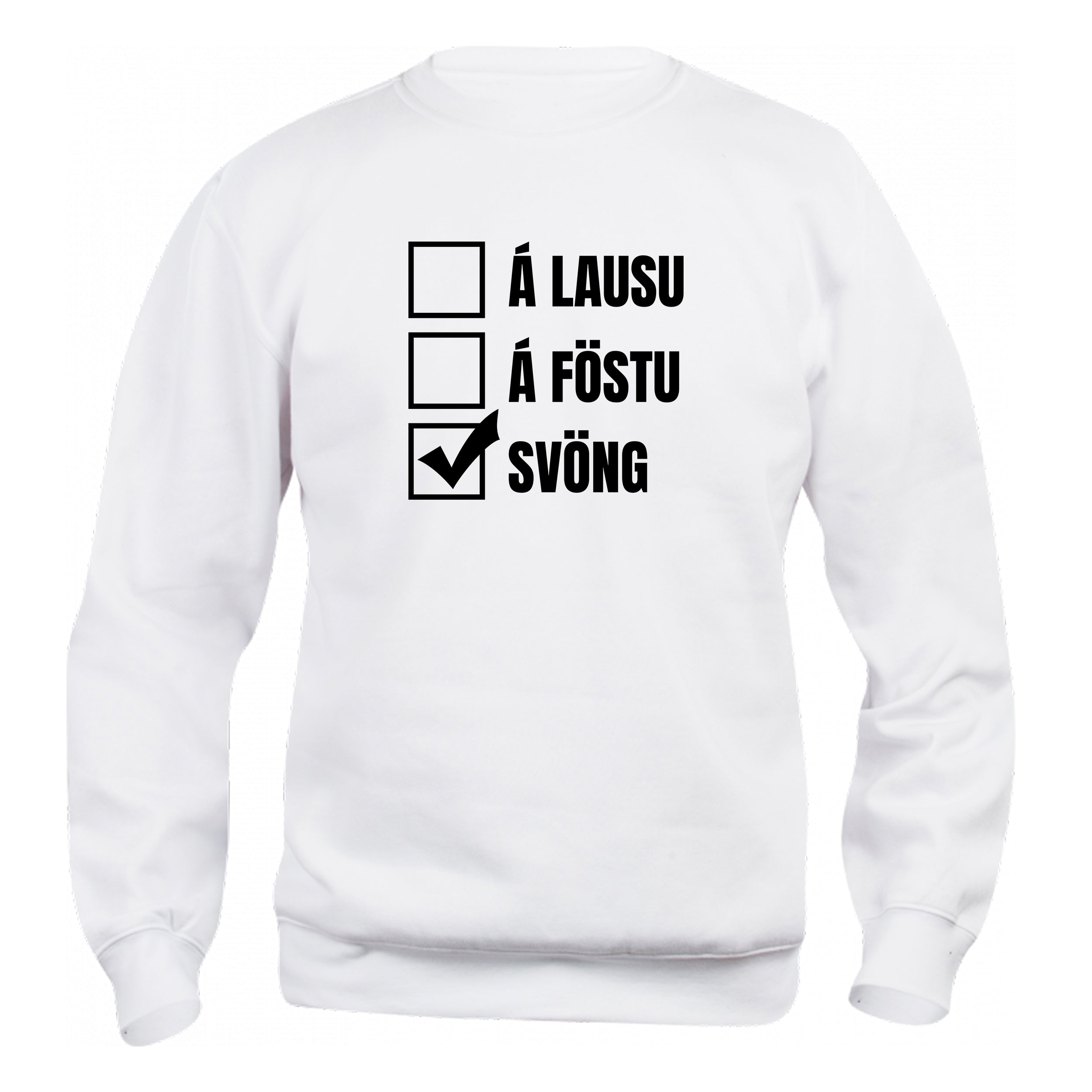 Á LAUSUÁ FÖSTU SVÖNG - Peysa - Hvít