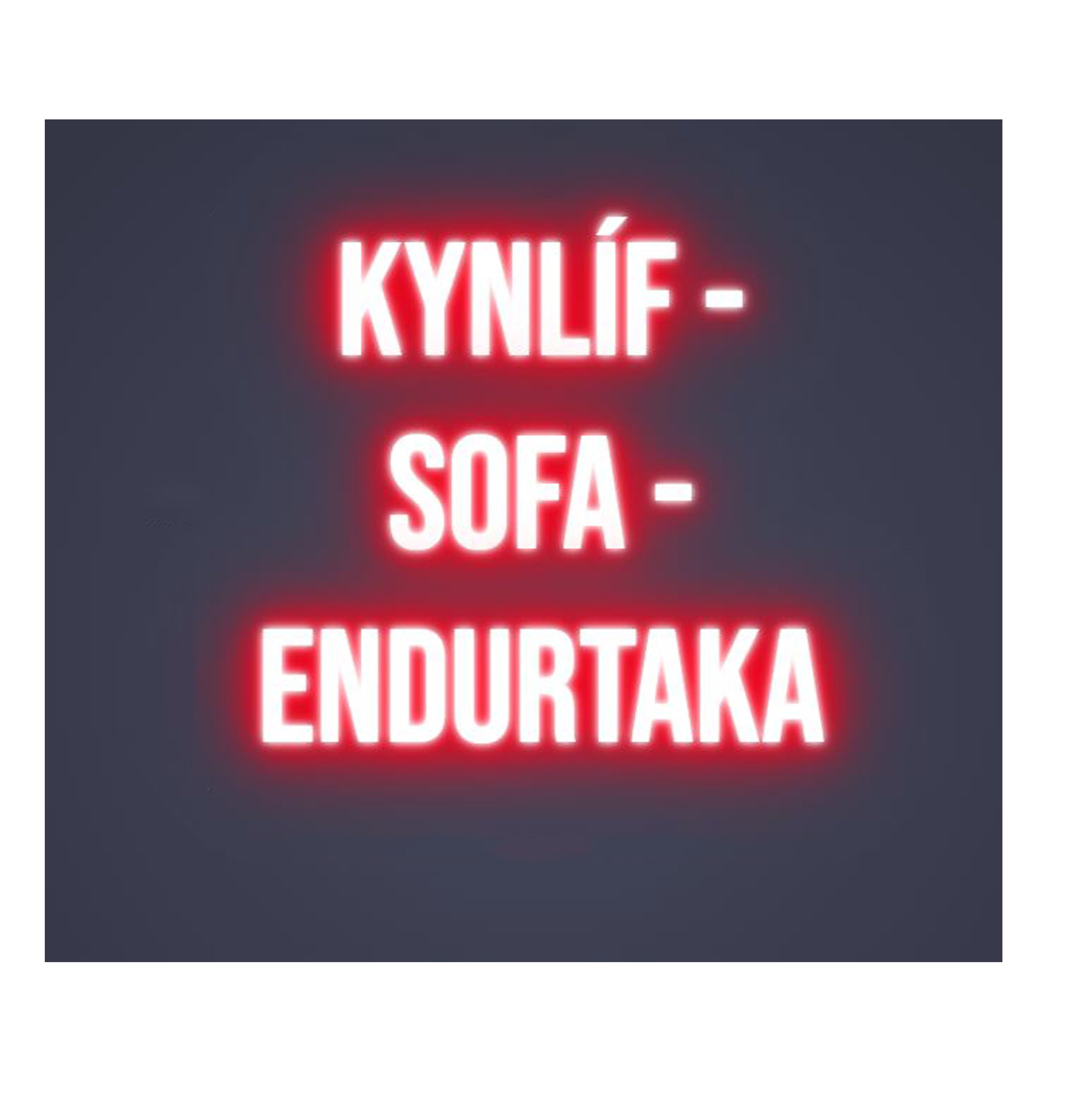 Kynlíf - Sofa - Endurtaka - Neonskilti