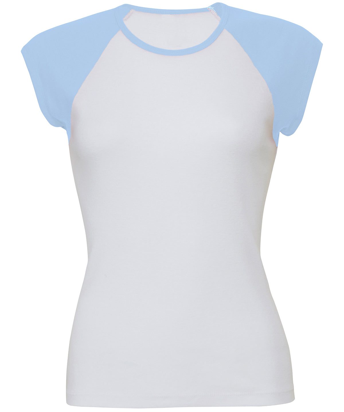 Stuttermabolir - Baby Rib Cap Sleeve Contrast Raglan T-shirt