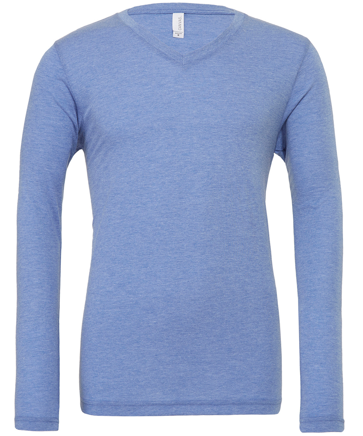 Stuttermabolir - Unisex Triblend Long Sleeve V-neck T-shirt