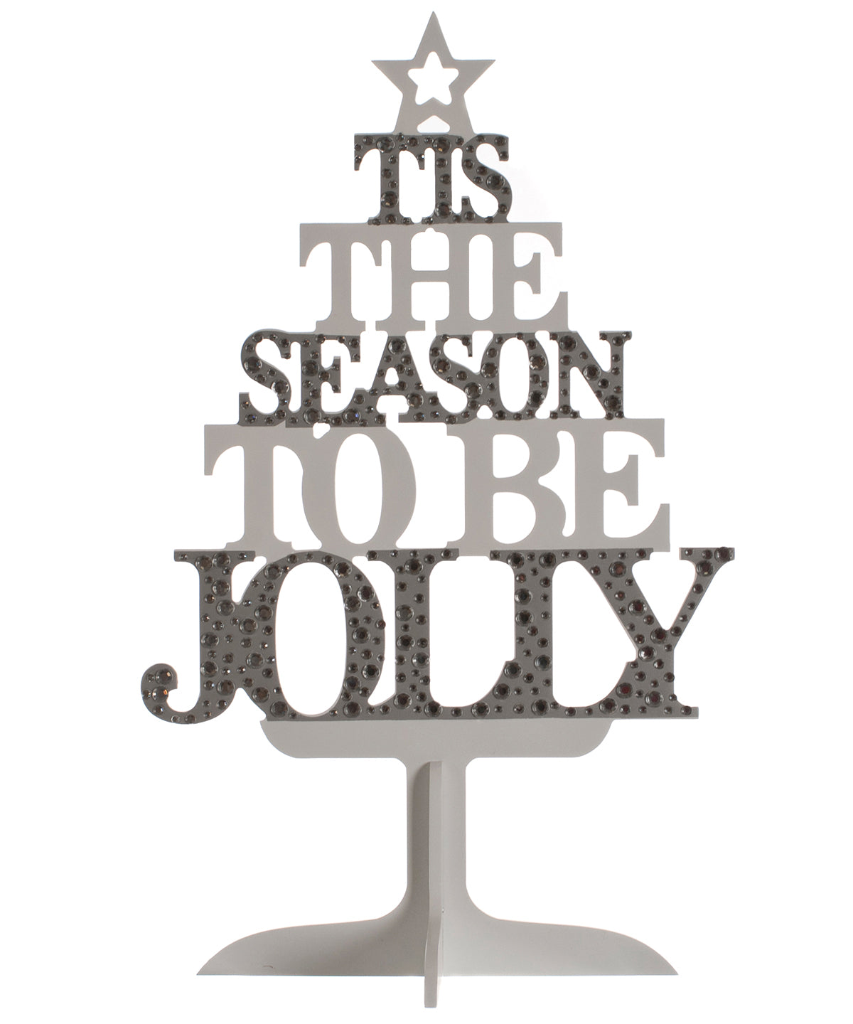 Jólaskraut - Wooden Text Tree