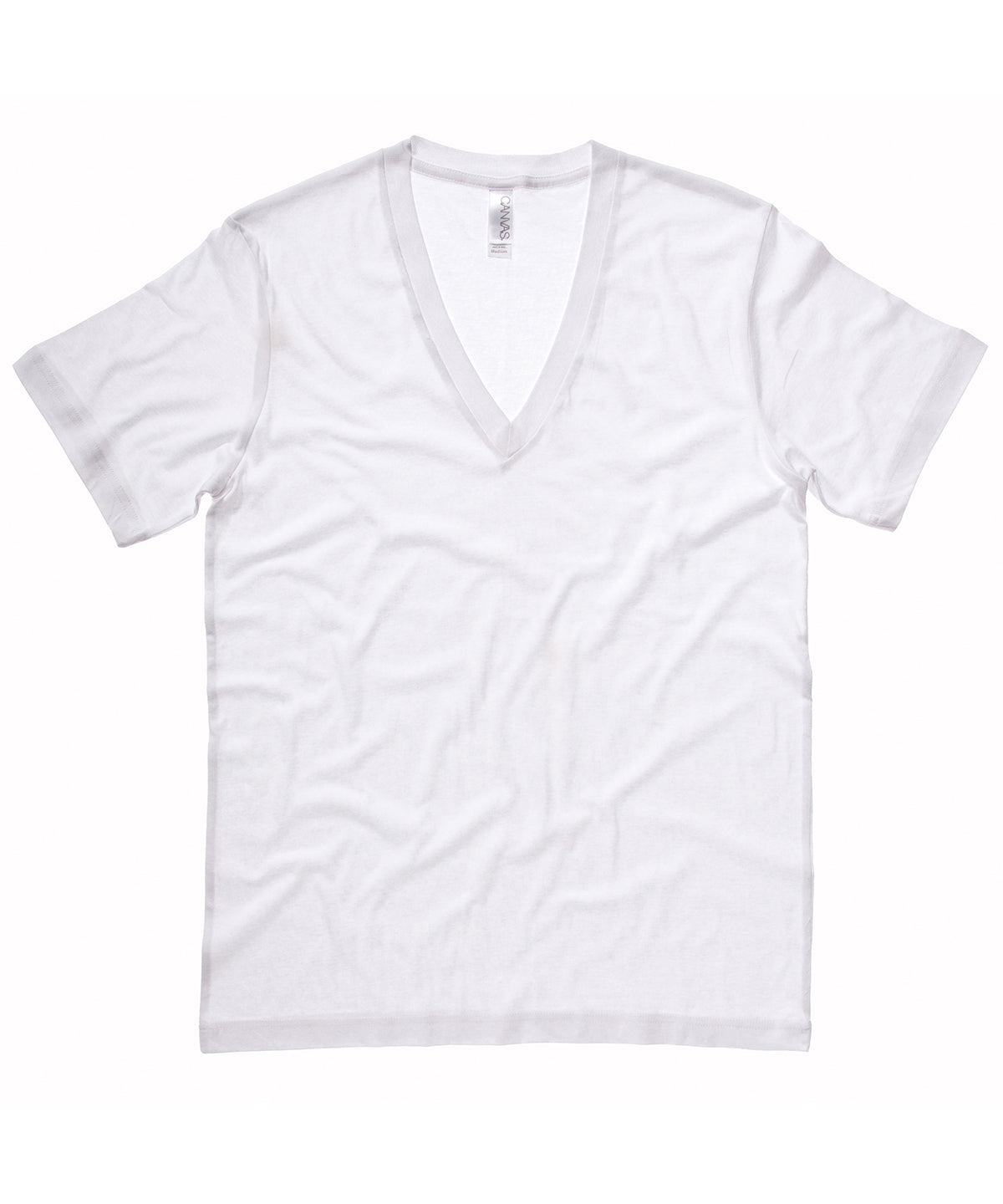 Stuttermabolir - Unisex Jersey Deep V-neck T-shirt