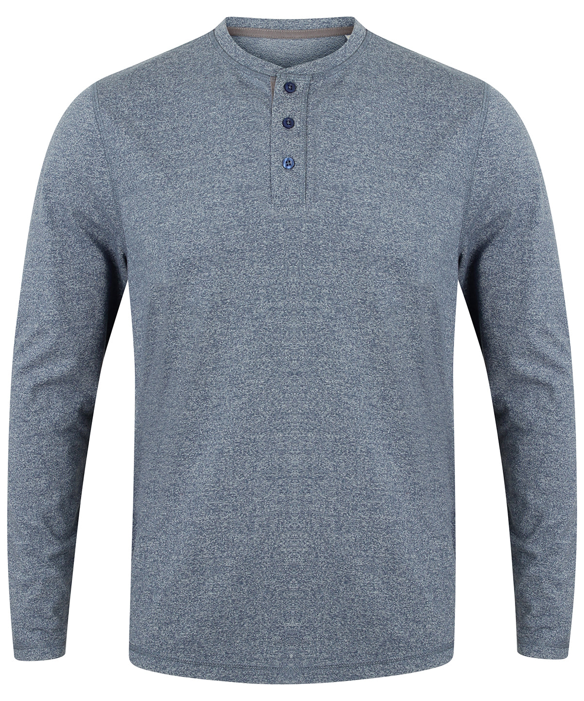 Stuttermabolir - Washed Long Sleeve Henley T