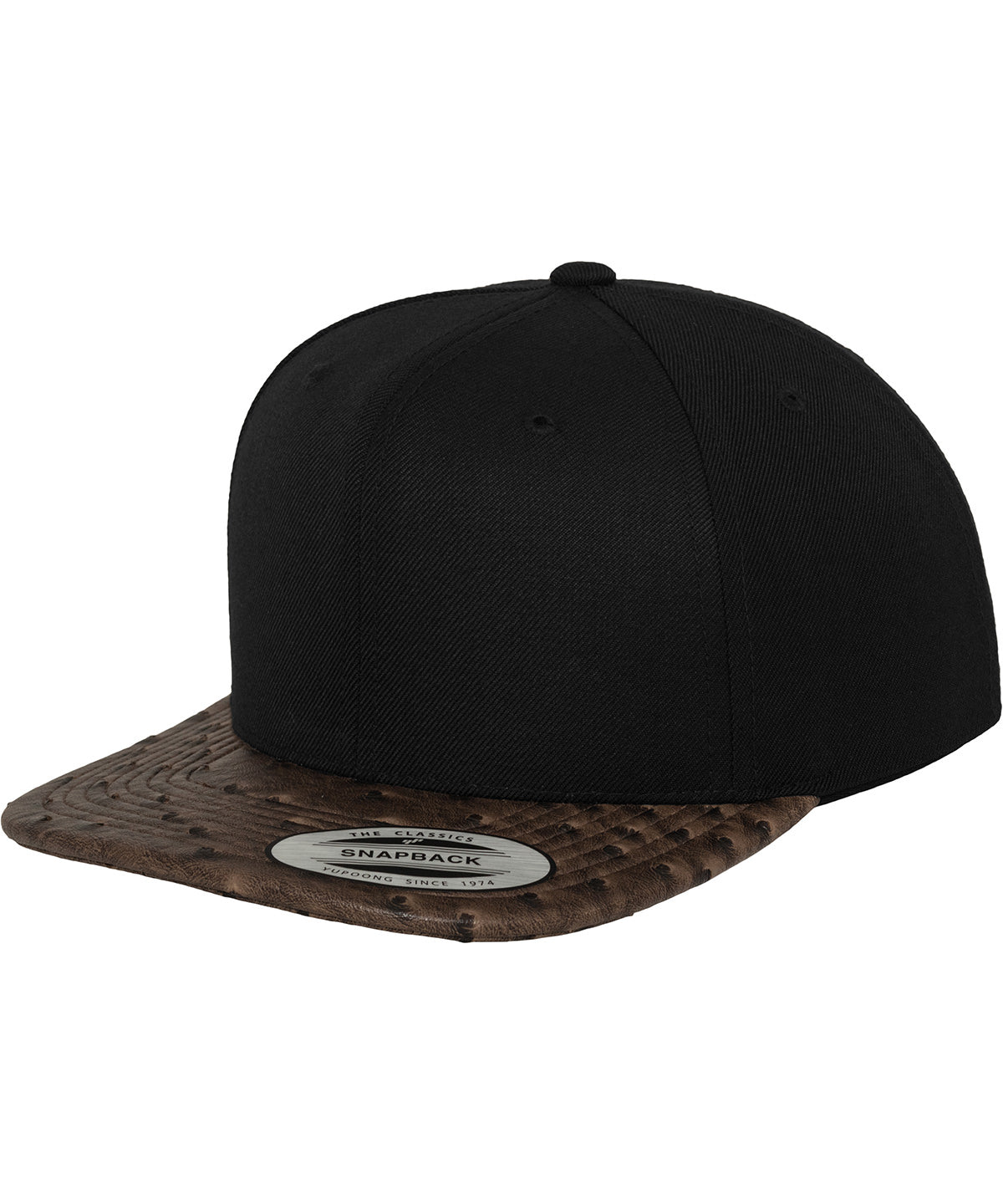 Húfur - Leather Snapback (6089LH)