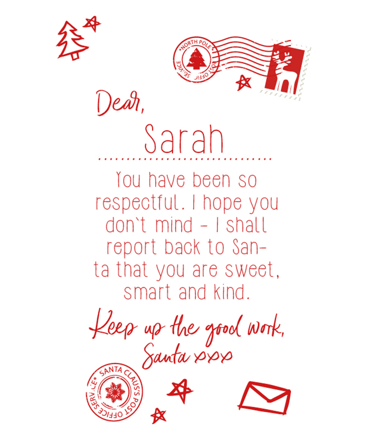 Stuttermabolir - Personalisable Kids Letter To Santa Tee
