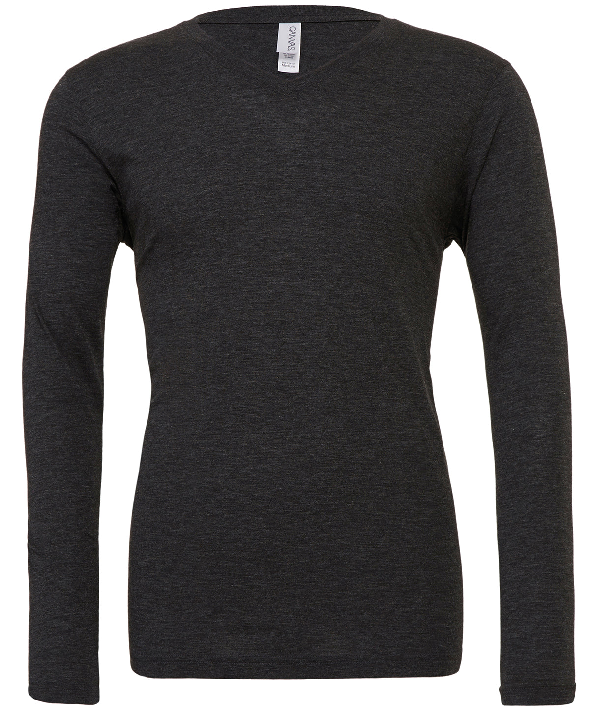 Stuttermabolir - Unisex Triblend Long Sleeve V-neck T-shirt