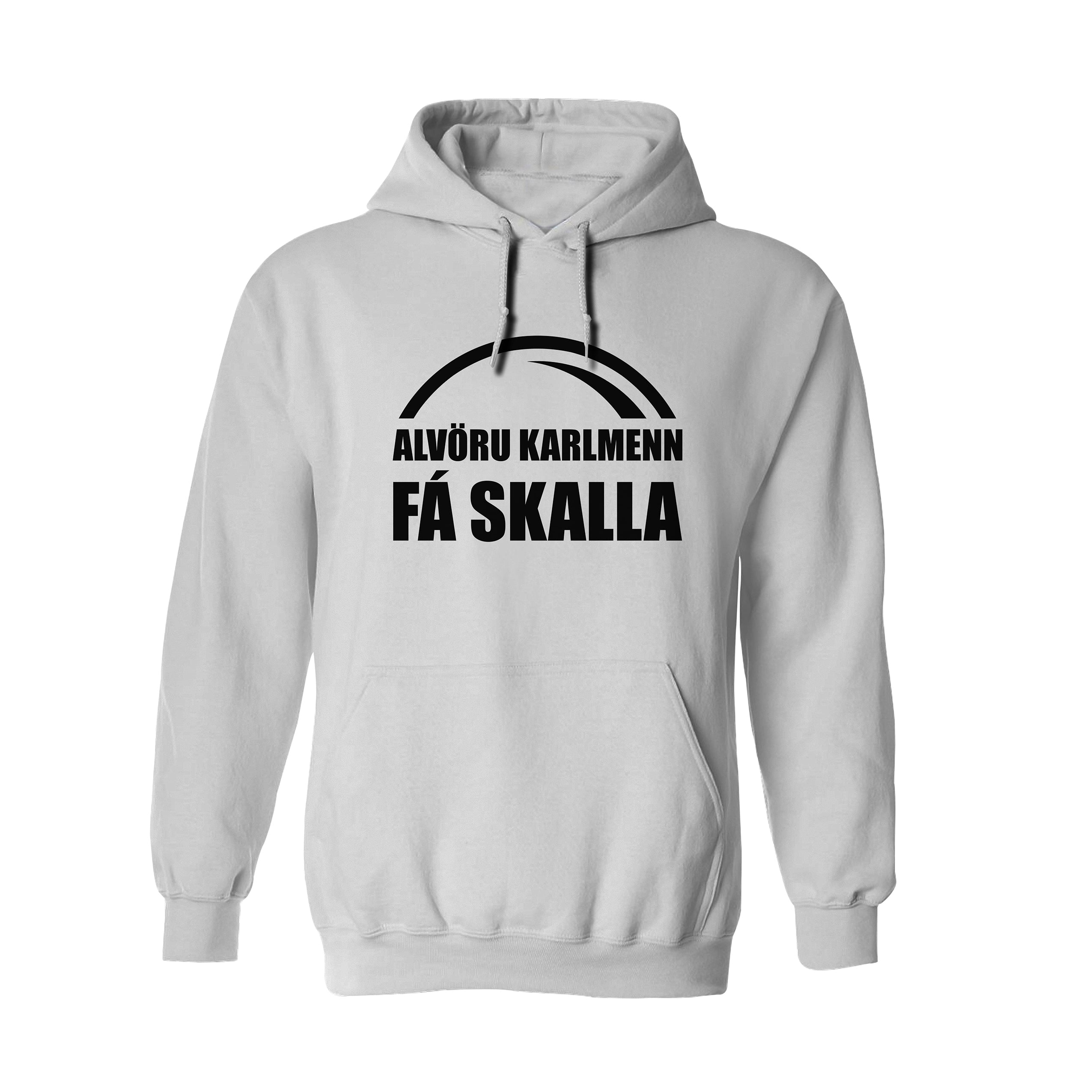 ALVÖRU KARLMENN FÁ SKALLA  - Hettupeysa - Hvít