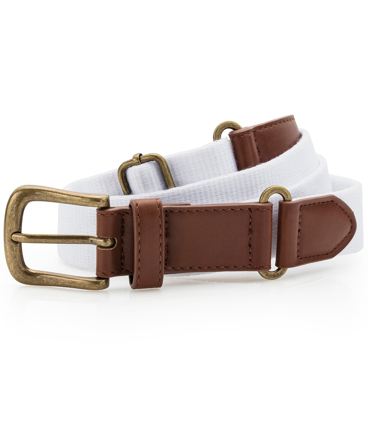 Belti - Faux Leather And Canvas Belt