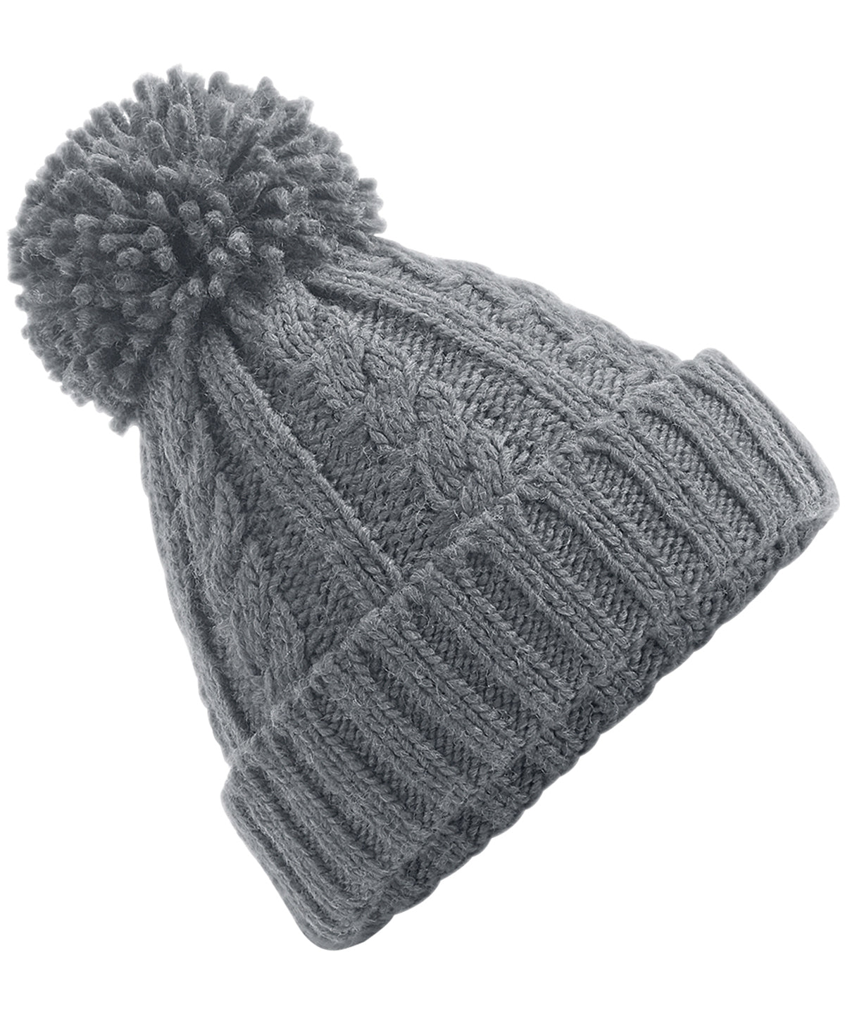 Húfur - Cable Knit Melange Beanie
